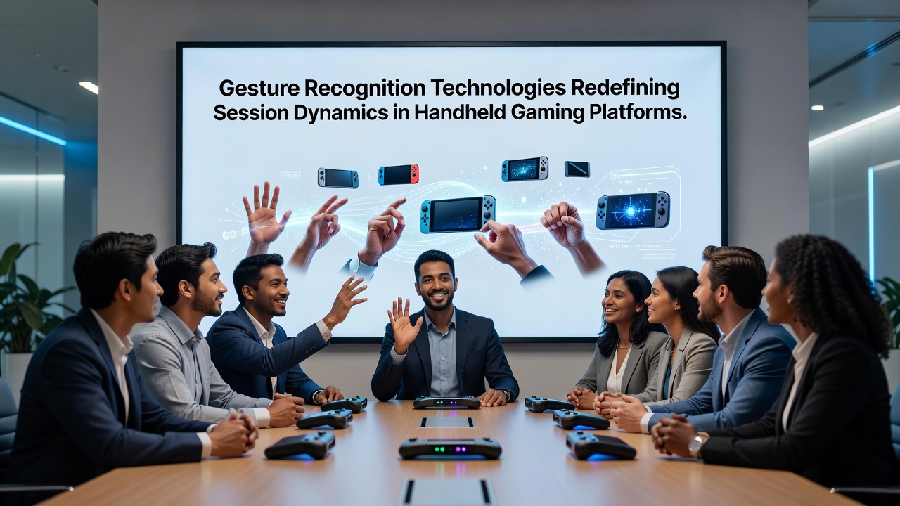Darstellung von Handbewegungen bei der Interaktion mit einem Handheld-Gerät während eines Spiels