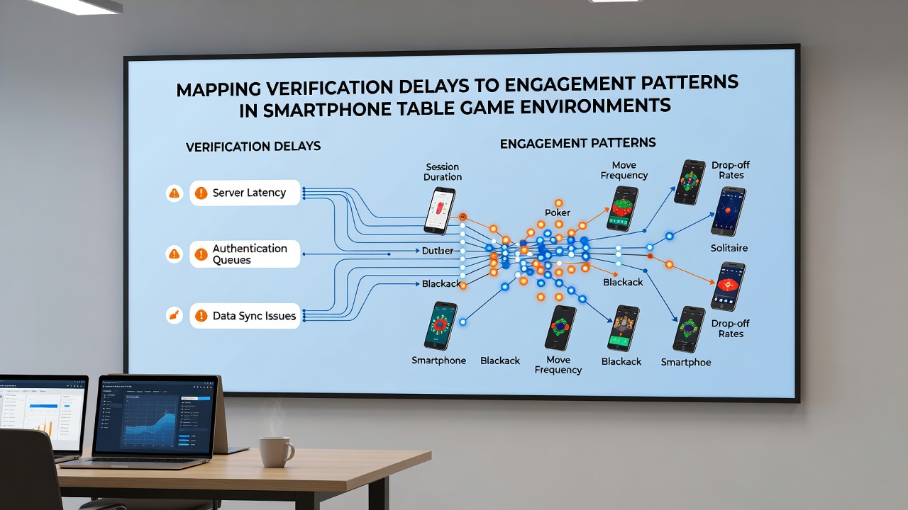 Grafische Auswertung von Verifizierungszeiten und Spieler-Engagement in Tischspiel-Apps