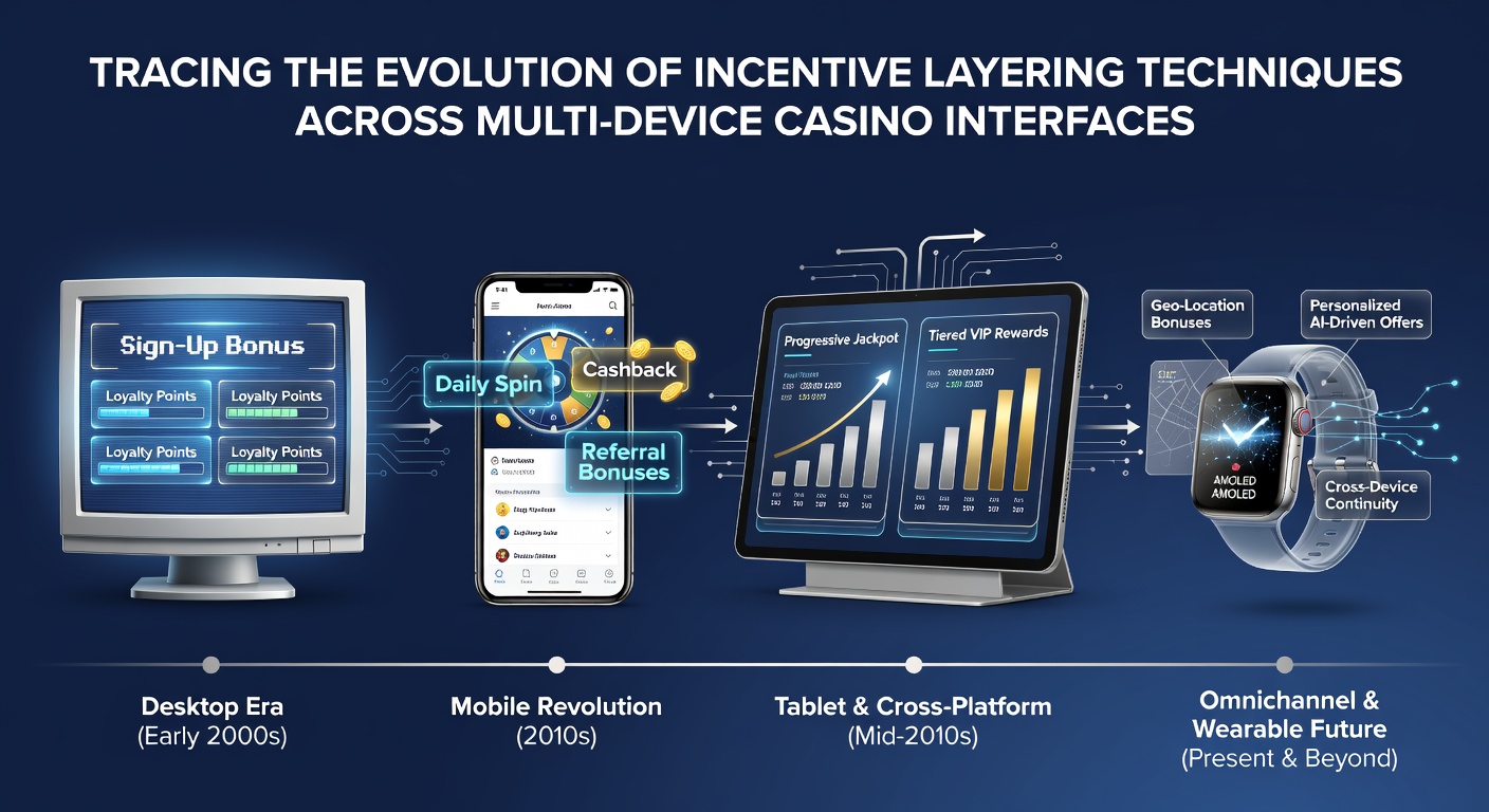 Moderne Multi-Device-Schnittstellen mit geschichteten Anreizen für Slots und Tischspiele