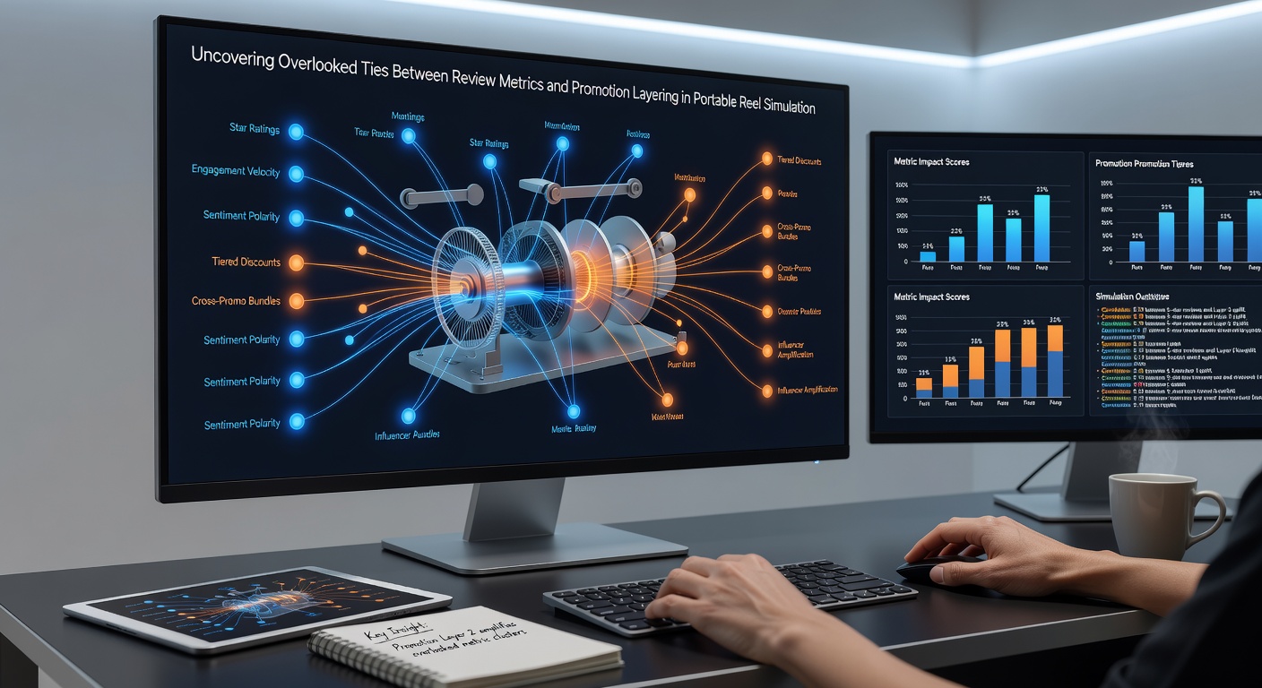 Darstellung von Datenanalysen in portablen Walzensimulationen mit Fokus auf Review-Metriken und gestapelten Promotions